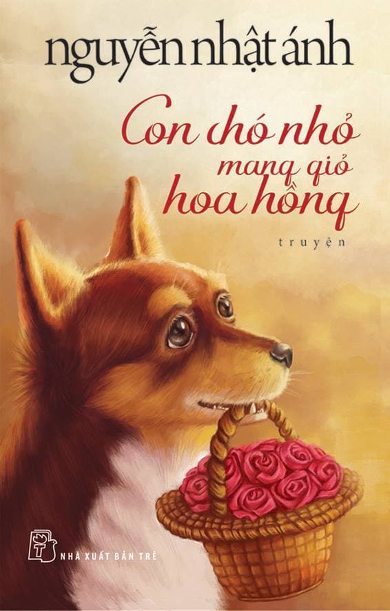 Bìa sách Con Chó Nhỏ Mang Giỏ Hoa Hồng